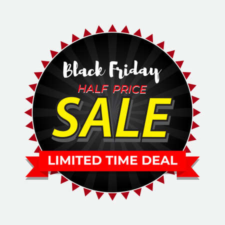 Black Friday offers Sale banners for advertisement, flyerのイラスト素材