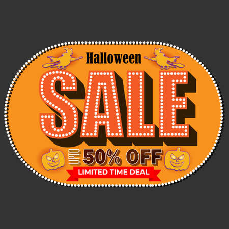 Vector illustration of Happy Halloween saleのイラスト素材