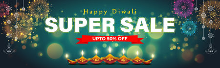 Diwali Festive Season Sale banner, Limited offer Dipawali, Indian festival, Diya lamp, oil lamp, vector illustration offer banner, advertisementのイラスト素材