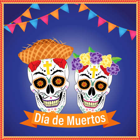 vector illustration for day of the dead.のイラスト素材