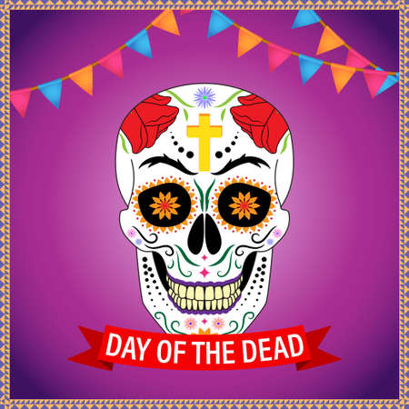 vector illustration for day of the dead.のイラスト素材