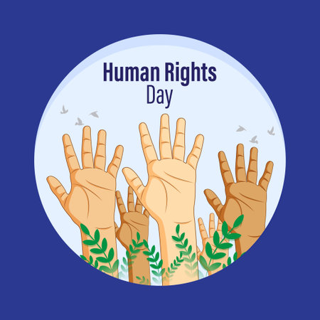 International Human Rights day bannerのイラスト素材