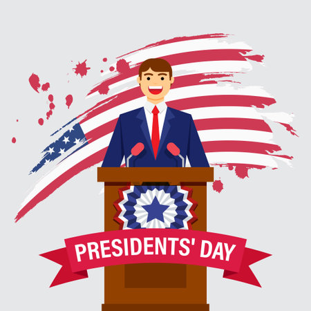 vector illustration for happy  president dayのイラスト素材