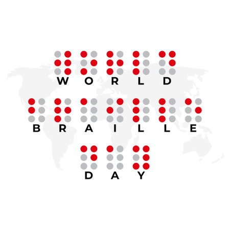 vector illustration for world braille dayのイラスト素材