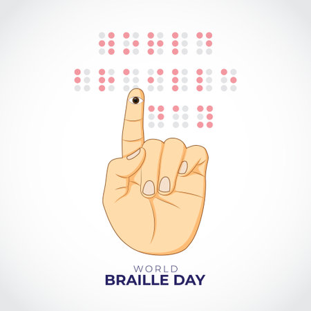 vector illustration for world braille dayのイラスト素材