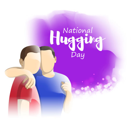 vector illustrations for hugging dayのイラスト素材