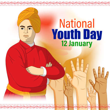 vector illustration for national youth dayのイラスト素材
