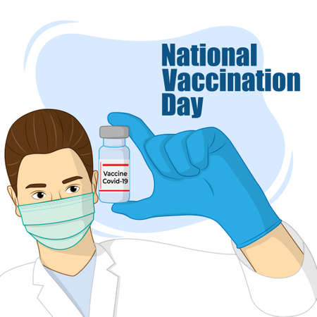 Vector illustration for National vaccination Dayのイラスト素材