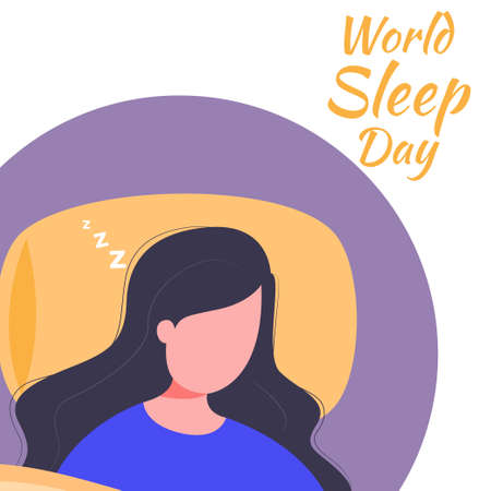 Vector illustration for World Sleep Dayのイラスト素材