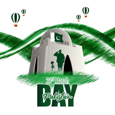 Vector illustration concept of Pakistan dayのイラスト素材