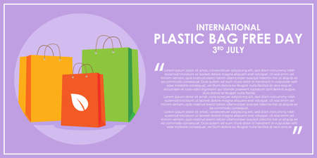 Vector illustration for International Plastic Bag Free Dayのイラスト素材