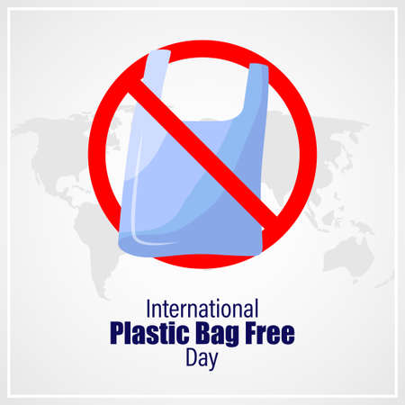 Vector illustration for International Plastic Bag Free Dayのイラスト素材