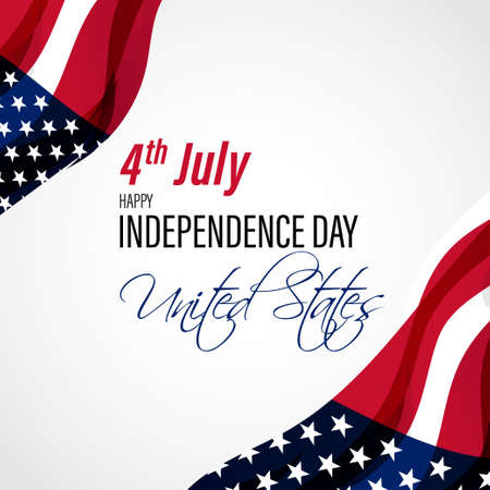 Vector illustration for US Independence Day 4th Julyのイラスト素材