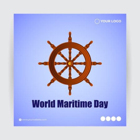 Vector illustration for World Maritime Dayのイラスト素材