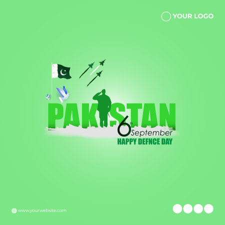 Vector illustration of Pakistan Defence Day 6th Septemberのイラスト素材