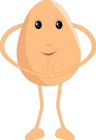Cute requesting egg vector illustration cartoonのイラスト素材