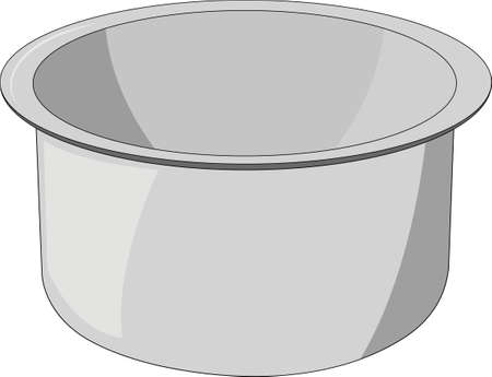 Stainless Steel Pot Vector Illustrationのイラスト素材