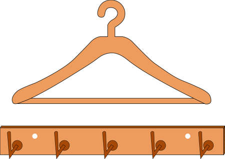 Wall Hanger and Cupboard Hanger Vector Illustrationのイラスト素材