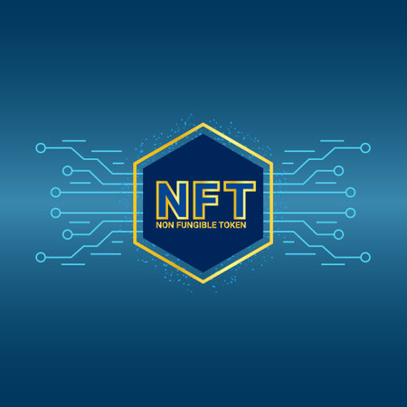 Non Fungible Tokens NFTs  Vector Illustrationのイラスト素材