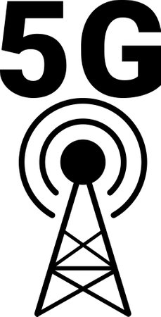 5G Mobile Tower Vector Graphicのイラスト素材