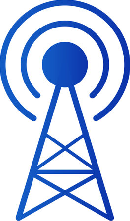 An Isolated Network Tower Vector Representationのイラスト素材