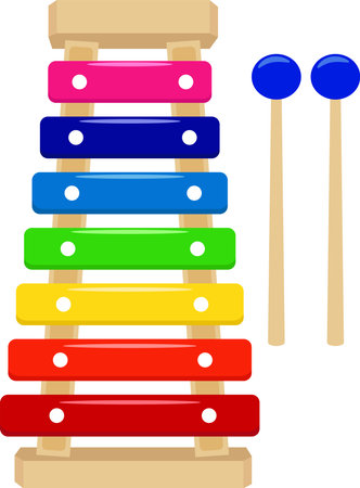 Xylophone for Kids Vector Illustration Graphicのイラスト素材