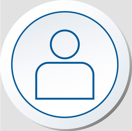Stroke Style User Icon Vector Graphical Representation for your useのイラスト素材