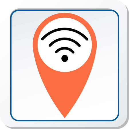 WiFi Navigation Icon Vector Illustration Graphicのイラスト素材