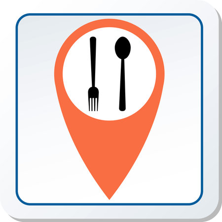 Restaurant navigation icon vector illustration graphicのイラスト素材