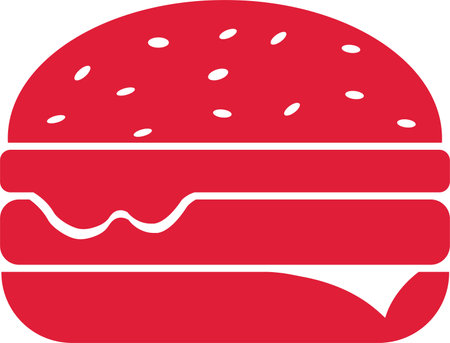 Burger vector illustration graphic iconのイラスト素材