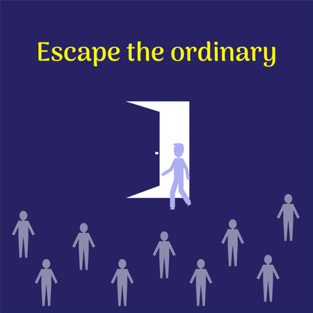 Escape the ordinary vector illustration graphicのイラスト素材