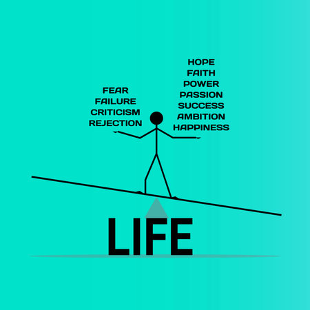 Life's Balance vector illustration graphicの写真素材