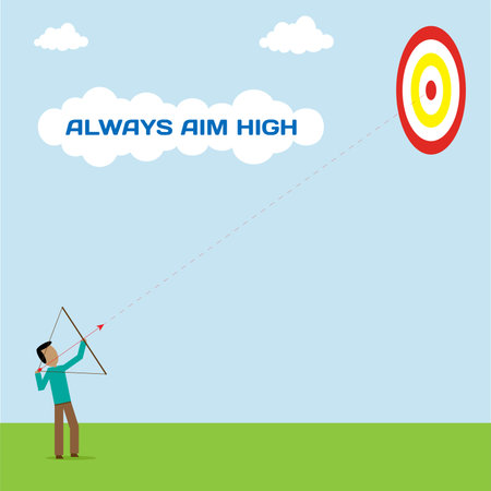 Always Aim for High vector illustration graphicのイラスト素材