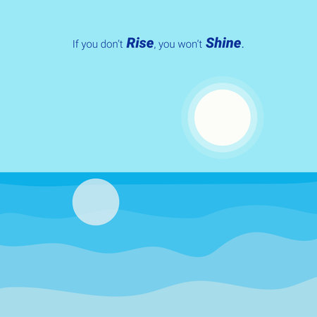 Rise And Shine Vector Illustration Graphicのイラスト素材