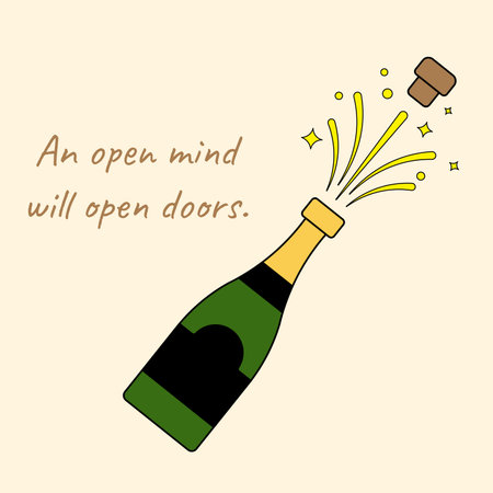 AN OPEN MIND vector illustration graphicのイラスト素材