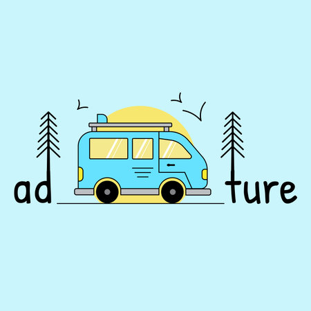 AN ADVENTURE vector illustration graphicのイラスト素材