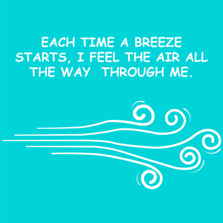 I FEEL THE AIR Vector Illustration Graphicのイラスト素材