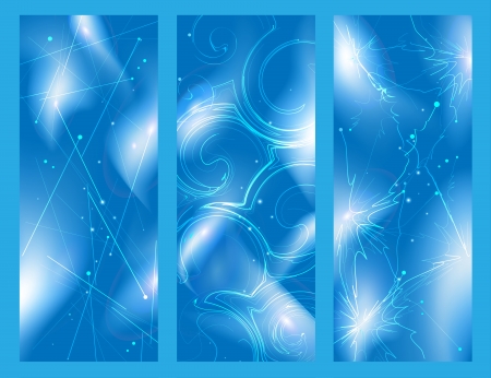 Set of abstract neon vector backgroundsのイラスト素材