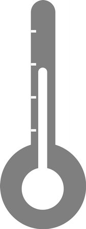 Mercury thermometer on a white background. Vector image on a white background.