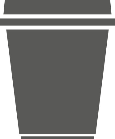 Glass of coffee with lid isolated on white background. Vector black and white illustration.のイラスト素材