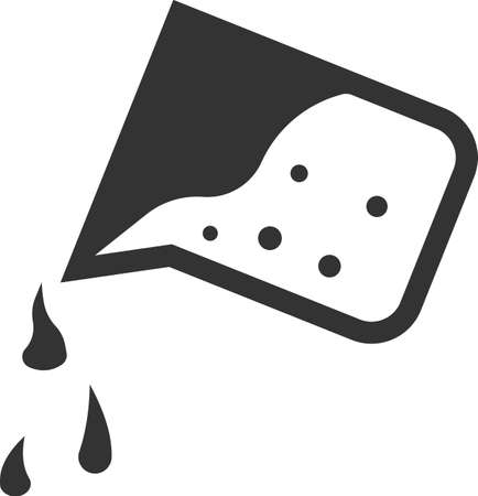 Laboratory or medical glass with liquid. A simple icon for a web design, website, or app. Vector illustration isolated on a white background.のイラスト素材