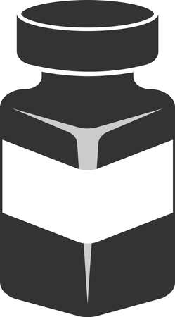 An empty medicine bottle. Isolated vector image on a white background. Healthcare and medicine.のイラスト素材