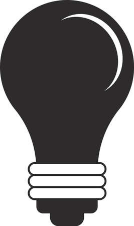 The icon of an electric lamp. The sign of electricity. Flat illustration on a white background. Light bulb icon for mobile concept, web design.のイラスト素材