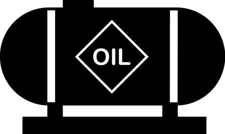 Petrol car for oil storage. A tank for transporting fuel..Flat icon for mobile concept and web design. Vector image isolated on a white background.のイラスト素材