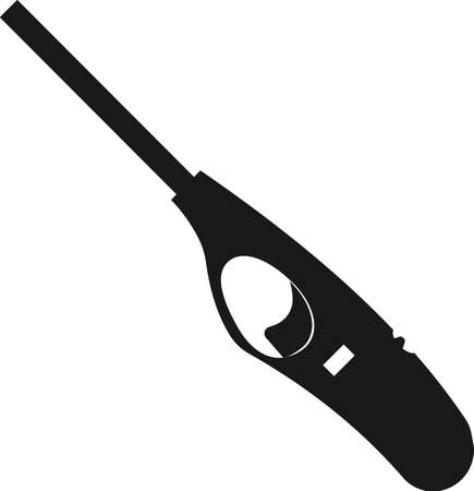 Gas lighter for stoves. Kitchen lighter. Vector image isolated on a white background.のイラスト素材