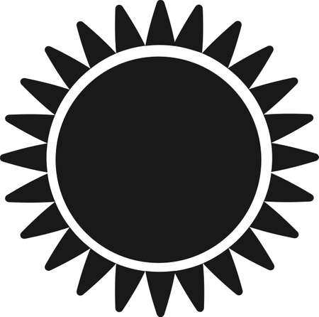 Gas burner of the kitchen stove. Top view of a burning hot flame. Vector image isolated on a white background.のイラスト素材