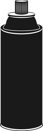 Gas cylinder for portable gas stoves and burners. A spray can. Vector image isolated on a white background.のイラスト素材