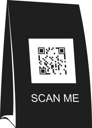 QR code for scanning a smartphone. Data authentication. Scanning payments or personal data. Vector image isolated on a white background.のイラスト素材