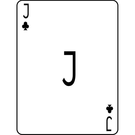 Playing cards. Clubs jack. A deck of poker cards.のイラスト素材