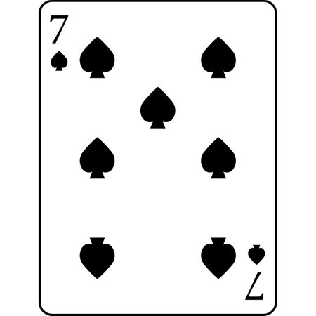 Playing cards. Spades seven. A deck of poker cards.のイラスト素材